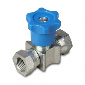 Вентиль под манометр пр.1/4` EMIL01C гайка-гайка, прямой