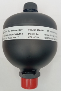 ГИДРОАККУМУЛЯТОР МЕМБРАННЫЙ. AMS 0,75lt P210bar, 1/2` BSP-M33x1,5, AMS0,75P210CW4VM-0/30