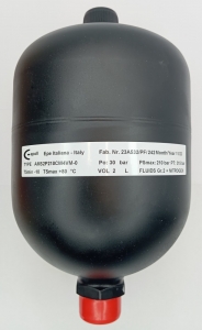 ГИДРОАККУМУЛЯТОР МЕМБРАННЫЙ. AMS 2,0lt P210bar, 1/2` BSP-M33x1,5, AMS2P210CW4VM-0/30