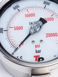 Манометр радиальный 100 мм 0-1500 bar 1/2BSP TP