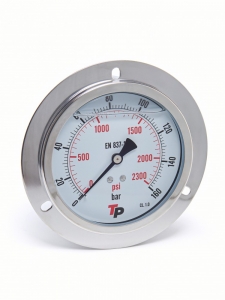 Манометр осевой с фланцем 100 мм 0-B160 bar 1/2BSP TP