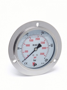 Манометр осевой с фланцем 100 мм 0-B250 bar 1/2BSP TP