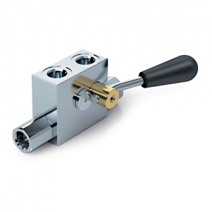 Односторонний гидрозамок с запорным краном VBPSE 3/8`L C/RUBINETTO SX (левый)